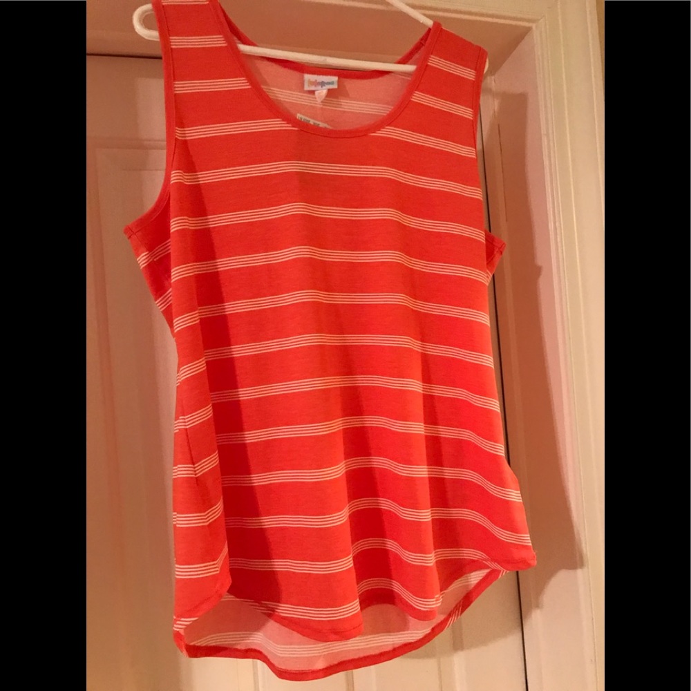 Orange & White stripe Tank